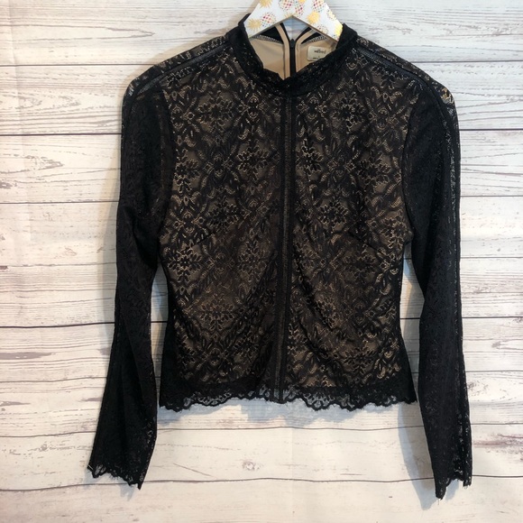 Aritzia Wilfred Adriene Lace Blouse - Picture 2 of 7